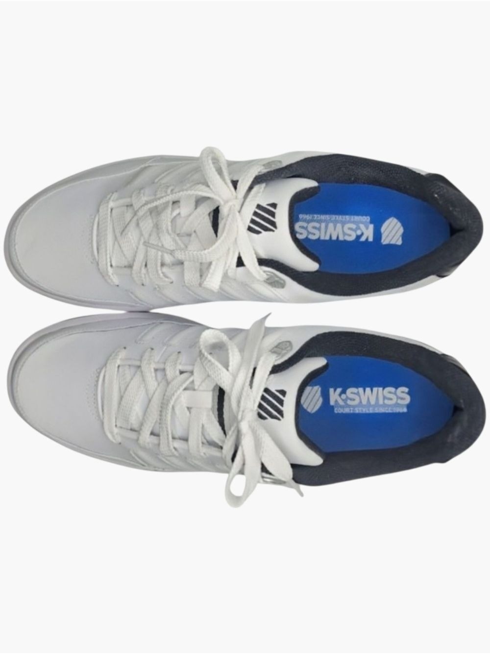 K-Swiss Men’s White Court Sneakers Size 12 NWOT Retro Tennis Campus Shoes - Picture 3 of 9